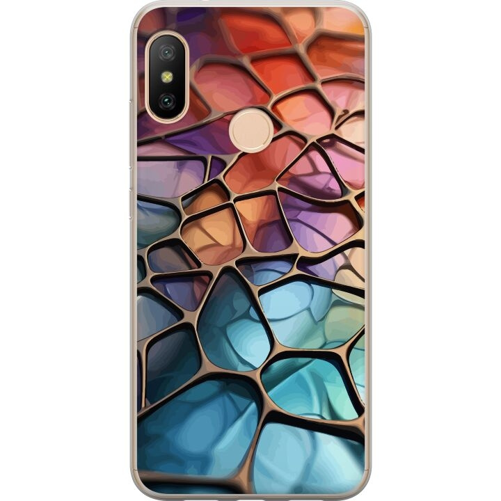 Mobiele hoes voor Xiaomi Redmi 6 Pro met Metallic patroon ontwerp in de groep SMARTPHONE & TABLETS / Mobielbescherming / Xiaomi bij TP E-commerce Nordic AB (A66447)