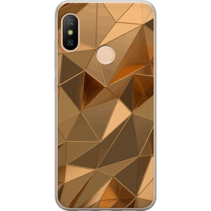 Mobiele hoes voor Xiaomi Redmi 6 Pro met 3D Goud ontwerp in de groep SMARTPHONE & TABLETS / Mobielbescherming / Xiaomi bij TP E-commerce Nordic AB (A66461)