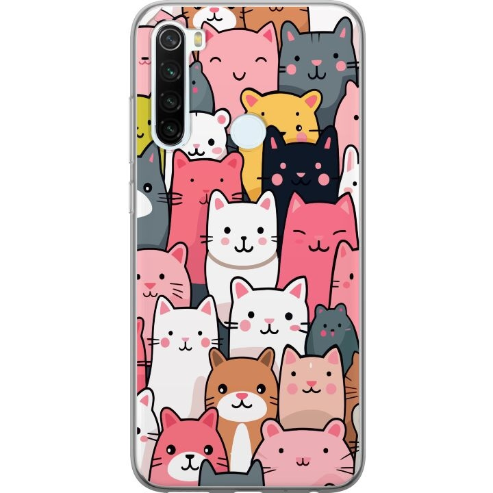 Mobiele hoes voor Xiaomi Redmi Note 8 met Kattenpatroon ontwerp in de groep SMARTPHONE & TABLETS / Mobielbescherming / Xiaomi bij TP E-commerce Nordic AB (A66472)