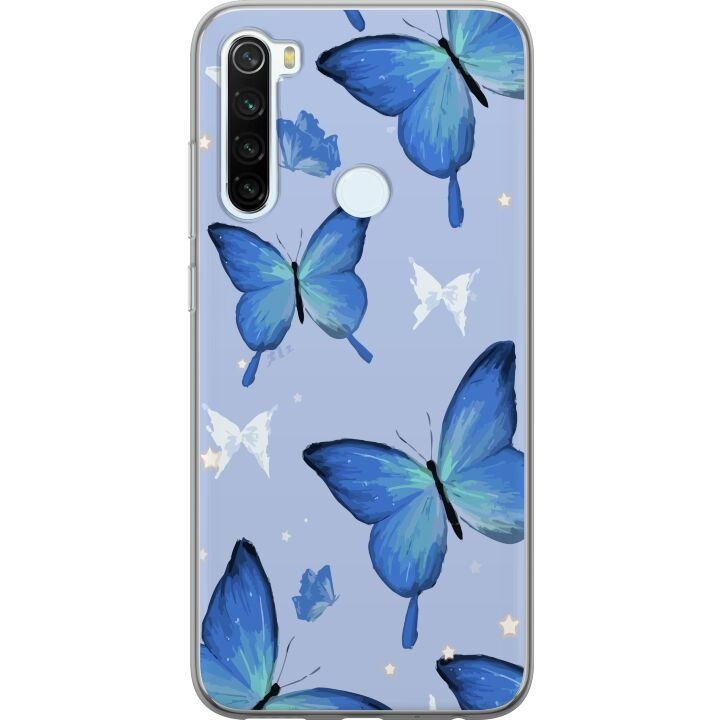 Mobiele hoes voor Xiaomi Redmi Note 8 met Blauwe vlinders ontwerp in de groep SMARTPHONE & TABLETS / Mobielbescherming / Xiaomi bij TP E-commerce Nordic AB (A66480)