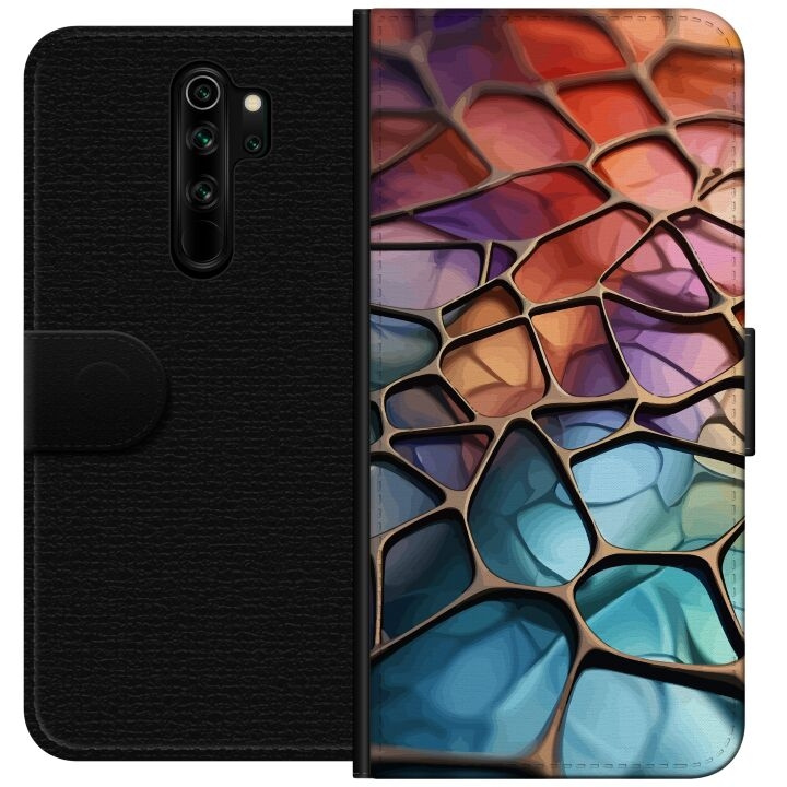 Portemonnee-hoesje voor Xiaomi Redmi Note 8 Pro met Metallic patroon ontwerp in de groep SMARTPHONE & TABLETS / Mobielbescherming / Xiaomi bij TP E-commerce Nordic AB (A66501)