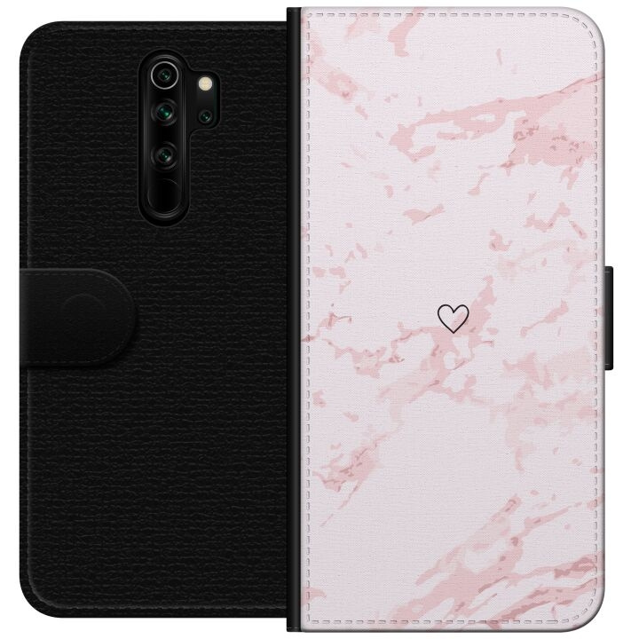 Portemonnee-hoesje voor Xiaomi Redmi Note 8 Pro met Roze Hart ontwerp in de groep SMARTPHONE & TABLETS / Mobielbescherming / Xiaomi bij TP E-commerce Nordic AB (A66514)