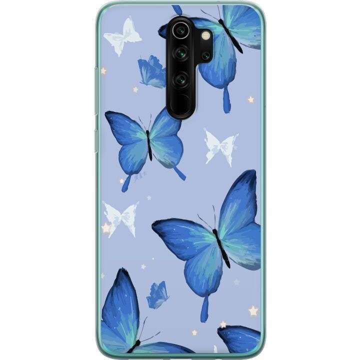 Mobiele hoes voor Xiaomi Redmi Note 8 Pro met Blauwe vlinders ontwerp in de groep SMARTPHONE & TABLETS / Mobielbescherming / Xiaomi bij TP E-commerce Nordic AB (A66534)