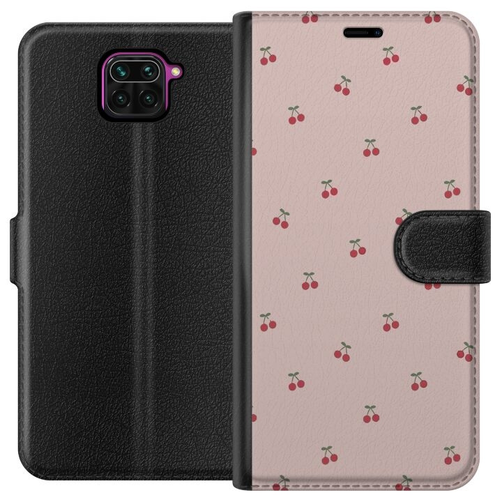 Portemonnee-hoesje voor Xiaomi Redmi Note 9 met Kersen ontwerp in de groep SMARTPHONE & TABLETS / Mobielbescherming / Xiaomi bij TP E-commerce Nordic AB (A66552)