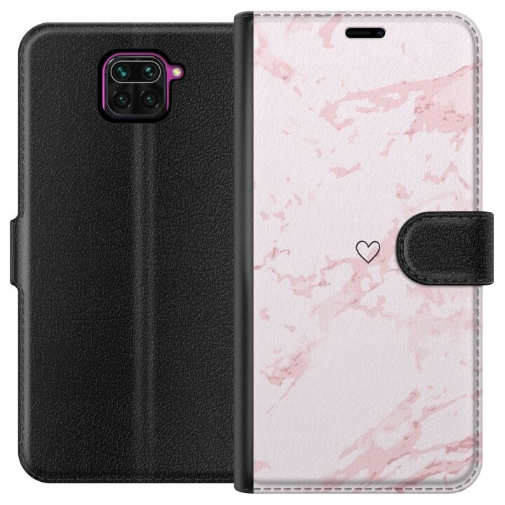 Portemonnee-hoesje voor Xiaomi Redmi Note 9 met Roze Hart ontwerp in de groep SMARTPHONE & TABLETS / Mobielbescherming / Xiaomi bij TP E-commerce Nordic AB (A66568)