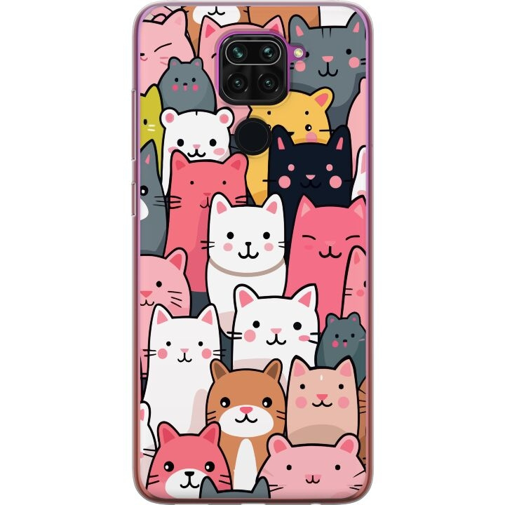 Mobiele hoes voor Xiaomi Redmi Note 9 met Kattenpatroon ontwerp in de groep SMARTPHONE & TABLETS / Mobielbescherming / Xiaomi bij TP E-commerce Nordic AB (A66580)