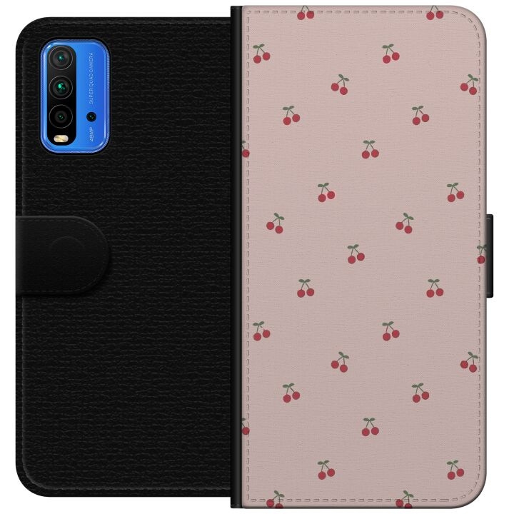 Portemonnee-hoesje voor Xiaomi Redmi Note 9 4G met Kersen ontwerp in de groep SMARTPHONE & TABLETS / Mobielbescherming / Xiaomi bij TP E-commerce Nordic AB (A66606)