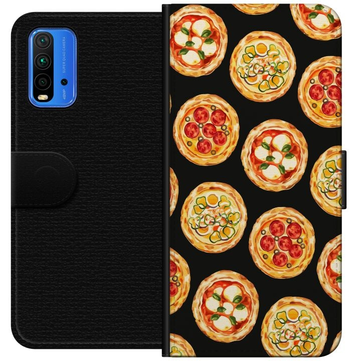 Portemonnee-hoesje voor Xiaomi Redmi Note 9 4G met Pizza ontwerp in de groep SMARTPHONE & TABLETS / Mobielbescherming / Xiaomi bij TP E-commerce Nordic AB (A66612)