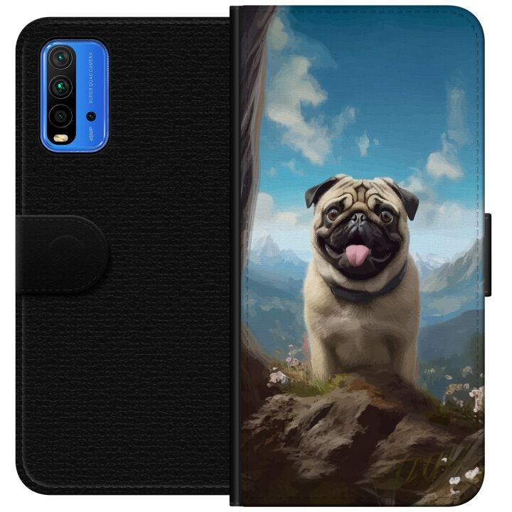 Portemonnee-hoesje voor Xiaomi Redmi Note 9 4G met Blije Hond ontwerp in de groep SMARTPHONE & TABLETS / Mobielbescherming / Xiaomi bij TP E-commerce Nordic AB (A66617)