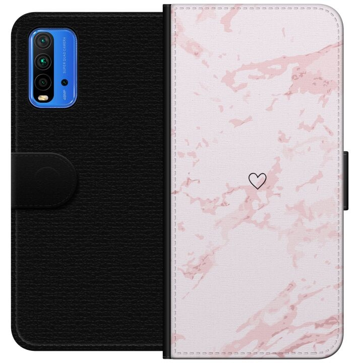 Portemonnee-hoesje voor Xiaomi Redmi Note 9 4G met Roze Hart ontwerp in de groep SMARTPHONE & TABLETS / Mobielbescherming / Xiaomi bij TP E-commerce Nordic AB (A66622)