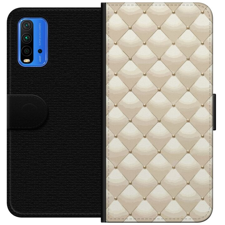 Portemonnee-hoesje voor Xiaomi Redmi Note 9 4G met Goudglans ontwerp in de groep SMARTPHONE & TABLETS / Mobielbescherming / Xiaomi bij TP E-commerce Nordic AB (A66625)