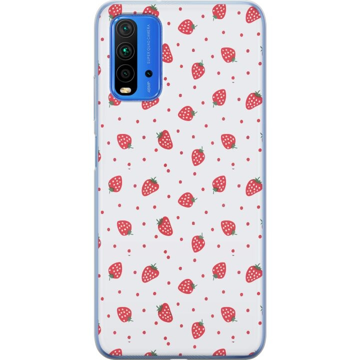 Mobiele hoes voor Xiaomi Redmi Note 9 4G met Aardbeien ontwerp in de groep SMARTPHONE & TABLETS / Mobielbescherming / Xiaomi bij TP E-commerce Nordic AB (A66643)