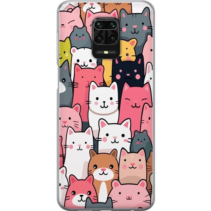 Mobiele hoes voor Xiaomi Redmi Note 9S met Kattenpatroon ontwerp in de groep SMARTPHONE & TABLETS / Mobielbescherming / Xiaomi bij TP E-commerce Nordic AB (A66688)