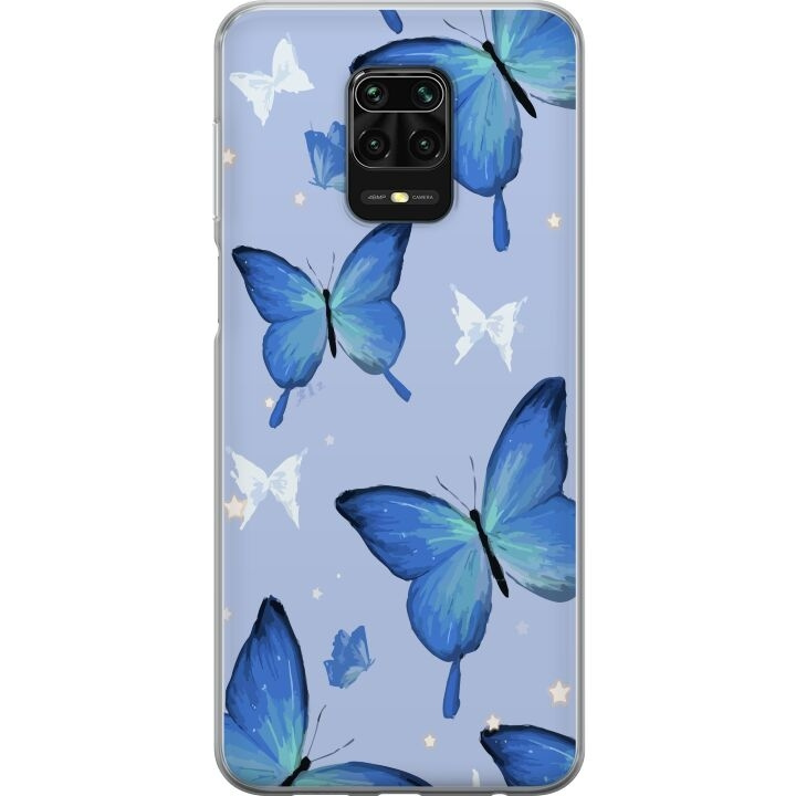 Mobiele hoes voor Xiaomi Redmi Note 9S met Blauwe vlinders ontwerp in de groep SMARTPHONE & TABLETS / Mobielbescherming / Xiaomi bij TP E-commerce Nordic AB (A66696)