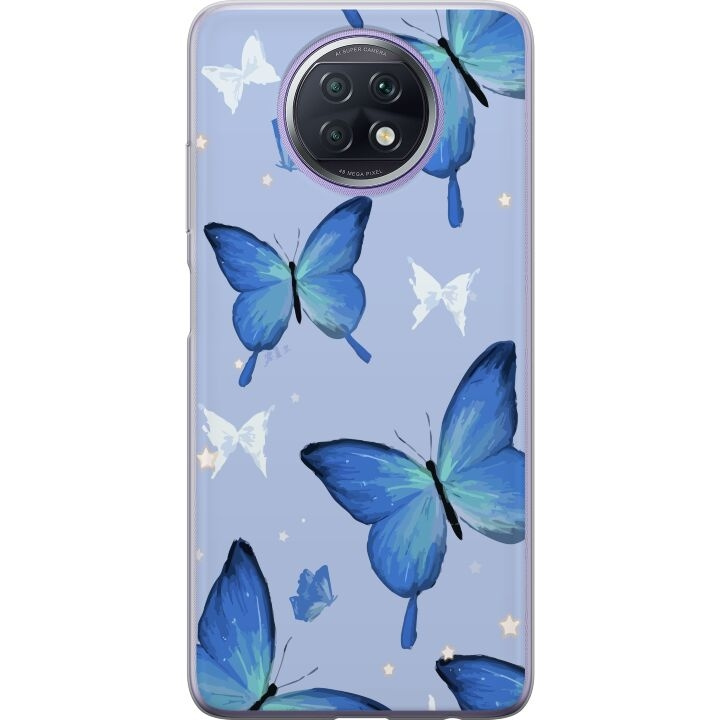 Mobiele hoes voor Xiaomi Redmi Note 9T met Blauwe vlinders ontwerp in de groep SMARTPHONE & TABLETS / Mobielbescherming / Xiaomi bij TP E-commerce Nordic AB (A66723)