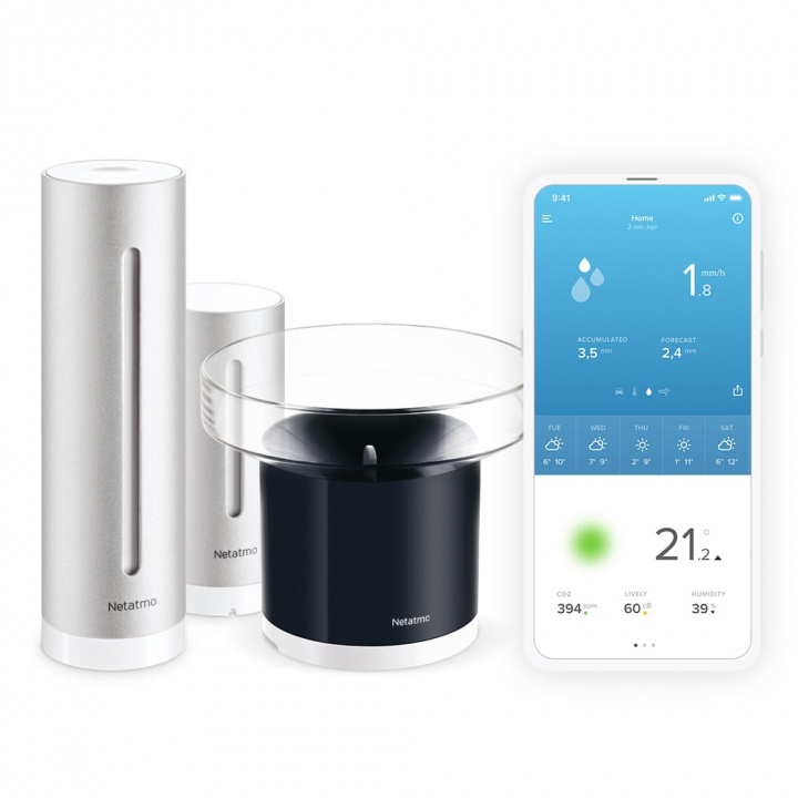 Netatmo Smart Väderstation + Regnmätare Paket in de groep HUISHOUDEN & TUIN / Smart home / Slimme huissystemen bij TP E-commerce Nordic AB (A66845)