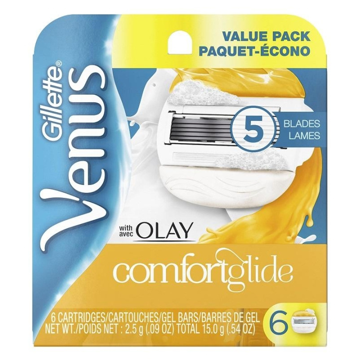 Gillette Venus with OLAY Comfortglide Blades 6-pack in de groep BEAUTY & HEALTH / Haar & Styling / Scheren & Trimmen / Scheermessen & Accessoires bij TP E-commerce Nordic AB (C00494)