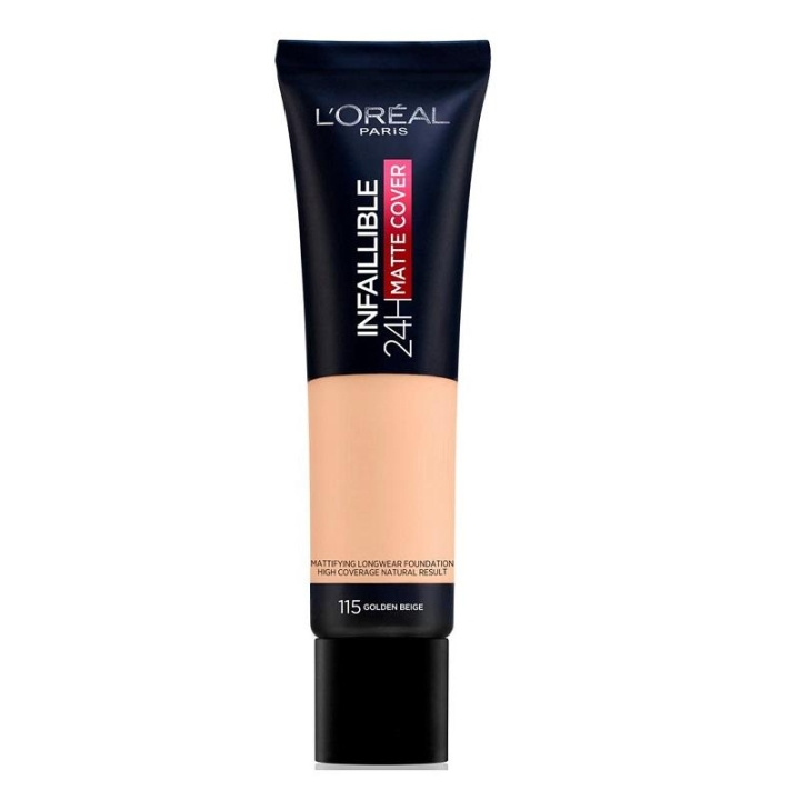 Loreal Infallible 24H Matte Foundation 115 Golden Beige 35ml in de groep BEAUTY & HEALTH / Makeup / Make-up gezicht / Foundation bij TP E-commerce Nordic AB (C03537)