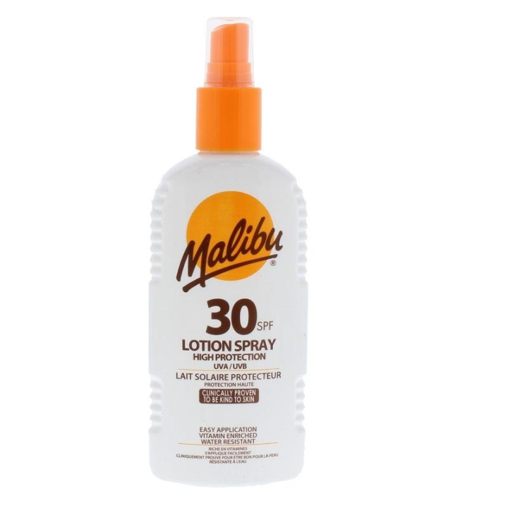 Malibu Lotion Spray SPF30 200ml in de groep BEAUTY & HEALTH / Huidsverzorging / Zonnebank / Zonnebescherming bij TP E-commerce Nordic AB (C03717)