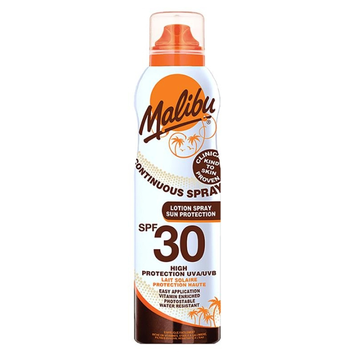 Malibu Continuous Lotion Spray SPF30 175ml in de groep BEAUTY & HEALTH / Huidsverzorging / Zonnebank / Zonnebescherming bij TP E-commerce Nordic AB (C05149)