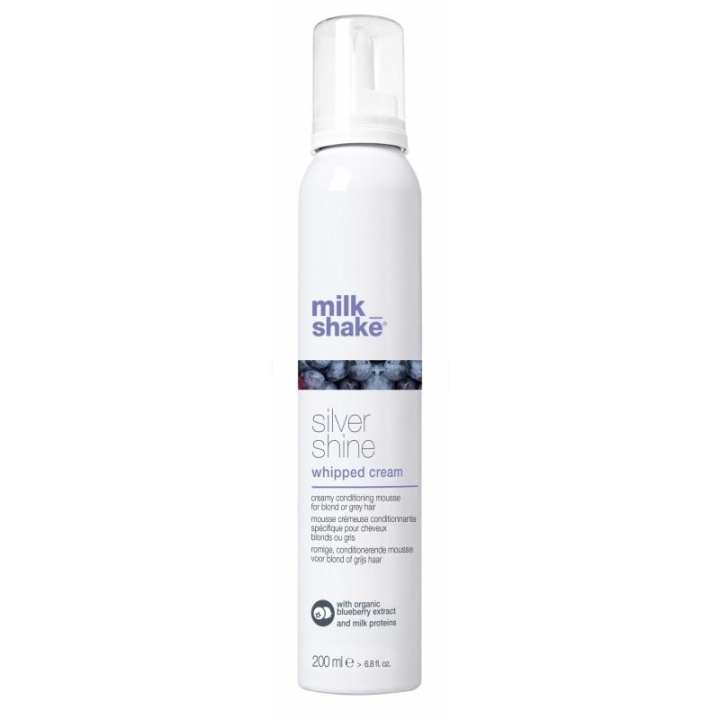 Milk_ Shake Silver Shine Whipped Cream 200ml in de groep BEAUTY & HEALTH / Haar & Styling / Haarverzorging / Haarverf / Zilvershampoo bij TP E-commerce Nordic AB (C05353)