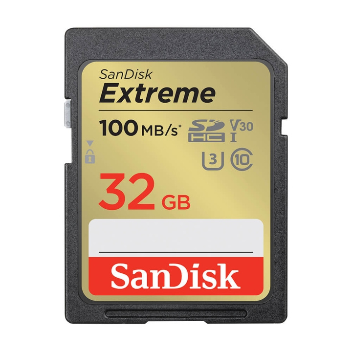 SDHC Extreme 32GB 100MB/s UHS-I C10 V30 U3 in de groep HOME ELECTRONICS / Opslagmedia / Geheugenkaarten / SD/SDHC/SDXC bij TP E-commerce Nordic AB (C06669)