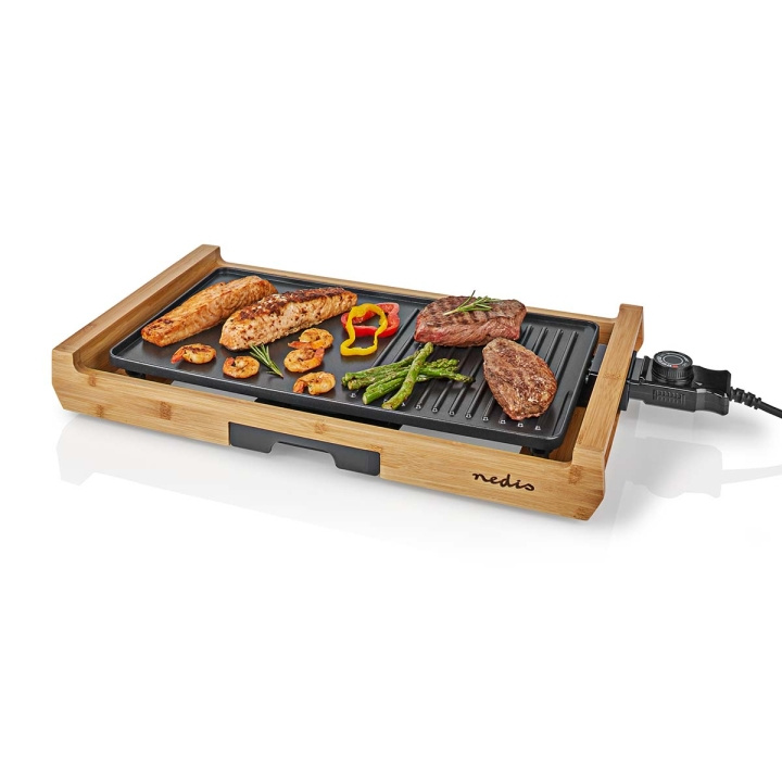 Nedis Teppanyaki Tafelgrill | Bakoppervlak (l x b): 43 x 23 cm | Aantal personen: 6 Personen | Anti-aanbak laag | 4 Warmte Standen in de groep HUISHOUDEN & TUIN / Huishoudelijke apparaten / Werkbladen en kookplaat bij TP E-commerce Nordic AB (C08138)