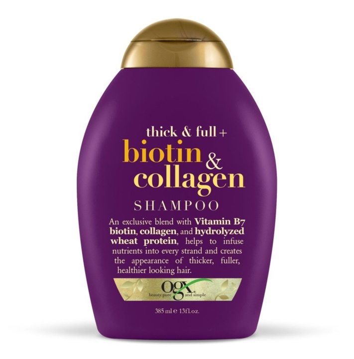 OGX Thick & Full Biotin & Collagen Shampoo 385ml in de groep BEAUTY & HEALTH / Haar & Styling / Haarverzorging / Shampoo bij TP E-commerce Nordic AB (C10577)