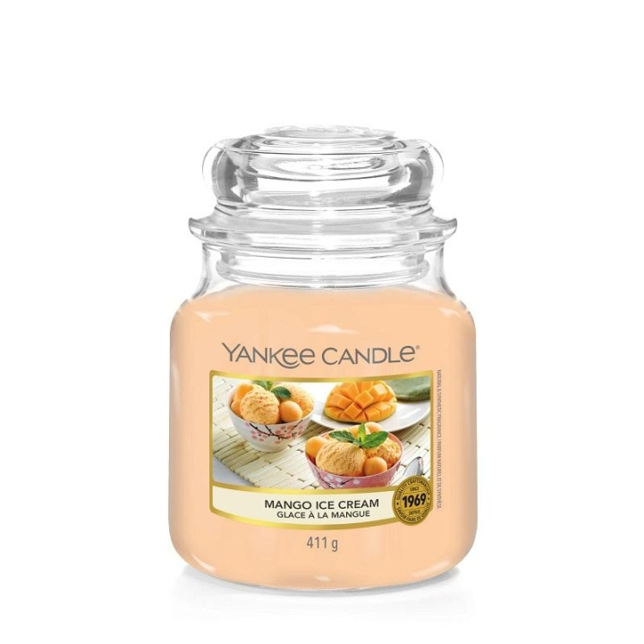 Yankee Candle Classic Medium Jar Mango Ice Cream 411g in de groep BEAUTY & HEALTH / Geuren & Parfum / Overige geuren / Geurkaarsen bij TP E-commerce Nordic AB (C11203)