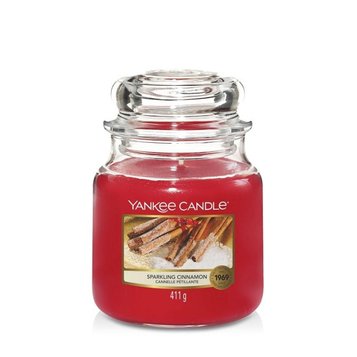 Yankee Candle Classic Medium Jar Sparkling Cinnamon 411g in de groep BEAUTY & HEALTH / Geuren & Parfum / Overige geuren / Geurkaarsen bij TP E-commerce Nordic AB (C11247)