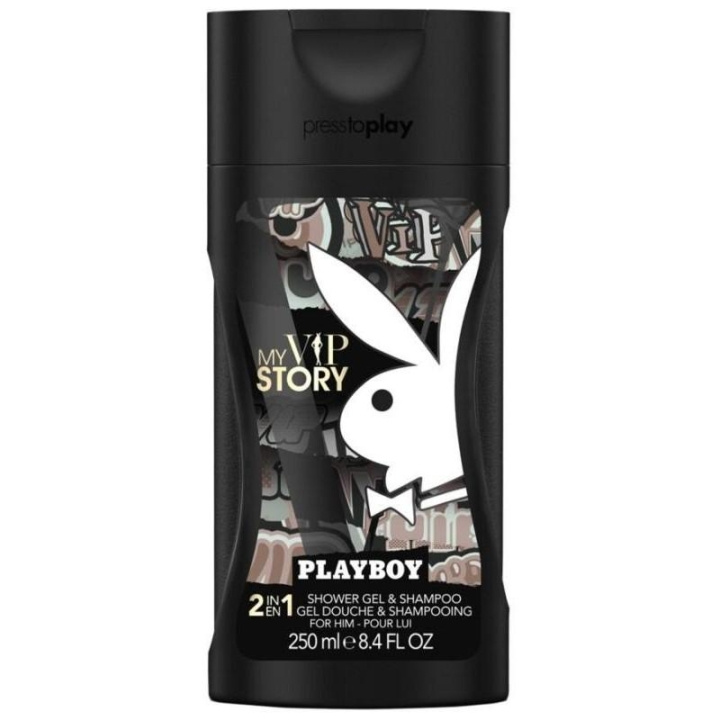 Playboy My VIP Story For Him Shower Gel 250ml in de groep BEAUTY & HEALTH / Haar & Styling / Hair styling / Gel / Gelspray bij TP E-commerce Nordic AB (C11440)