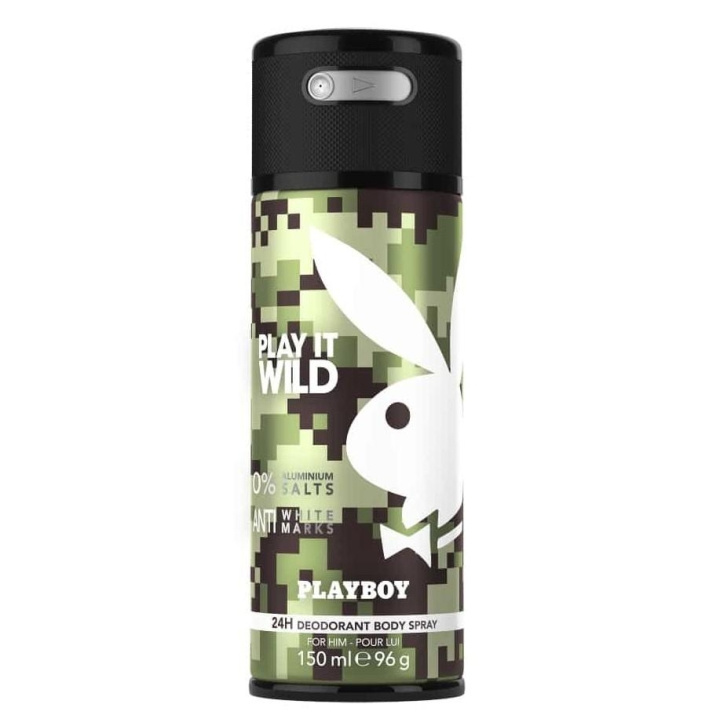 Playboy Play It Wild For Him Deo Spray 150ml in de groep BEAUTY & HEALTH / Geuren & Parfum / Deodorant / Deodorant voor vrouwen bij TP E-commerce Nordic AB (C11447)