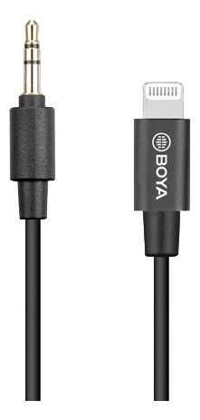 BOYA BY-K1 3,5mm TRS hane till Lightning hane Audio Adapter, 0,2m, sva in de groep SMARTPHONE & TABLETS / Opladers & Kabels / Kabels / Kabels Lightning bij TP E-commerce Nordic AB (C13950)