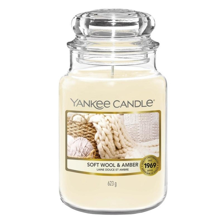 Yankee Candle Classic Large Jar Soft Wool and Amber 623g in de groep BEAUTY & HEALTH / Geuren & Parfum / Overige geuren / Geurkaarsen bij TP E-commerce Nordic AB (C14044)