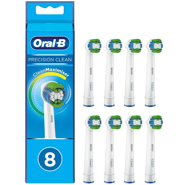 Oral B Borsthuvud Precision Clean 8st in de groep BEAUTY & HEALTH / Mondverzorging / Elektrische tandenborstelaccessoires bij TP E-commerce Nordic AB (C14120)