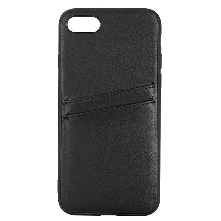 Phone Case PU Black - iPhone 7/8/SE in de groep SMARTPHONE & TABLETS / Mobielbescherming / Apple / iPhone 8 / Hoesjes bij TP E-commerce Nordic AB (C15718)