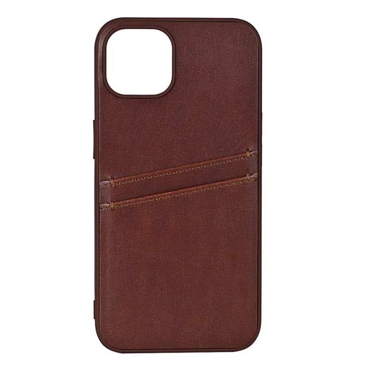 Phone case PU 2 Card iPhone 12/12 Pro Brown in de groep SMARTPHONE & TABLETS / Mobielbescherming / Apple / Hobbykleuren / Tanden bleken thuis bij TP E-commerce Nordic AB (C15721)