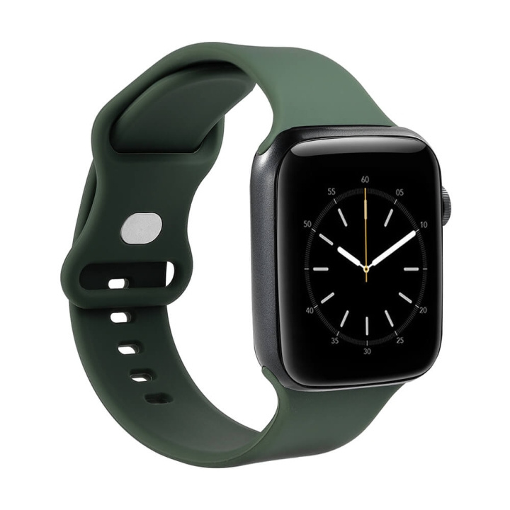 Watch Band Silicone OLIVE GREEN Apple Watch 38/40/41mm in de groep SPORT, VRIJE TIJD & HOBBY / Smartwatch & Activiteitsmeters / Accessoires bij TP E-commerce Nordic AB (C15822)