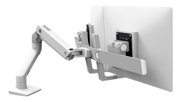 Ergotron HX Desk Dual Monitor Arm, White in de groep COMPUTERS & RANDAPPARATUUR / Computermonitor / Monitorarmen & steunen bij TP E-commerce Nordic AB (C16214)