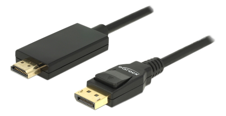 Cable Displayport 1.2 male > High Speed HDMI-A male passive 4K 1 m bla in de groep COMPUTERS & RANDAPPARATUUR / Computerkabels / DisplayPort / Kabels bij TP E-commerce Nordic AB (C17490)