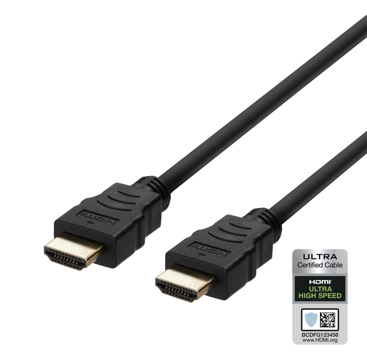 DELTACO Ultra High Speed HDMI-kabel, 0,5m, eARC, QMS, 8K vid 60Hz, 4K vid 120Hz, svart in de groep HOME ELECTRONICS / Kabels & Adapters / HDMI / Kabels bij TP E-commerce Nordic AB (C17916)