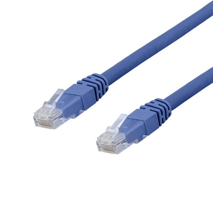 DELTACO U/UTP Cat6a patchkabel, Delta cert, LSZH, 0,5m, Blå in de groep COMPUTERS & RANDAPPARATUUR / Computerkabels / Netwerkkabels / Cat6 bij TP E-commerce Nordic AB (C18150)