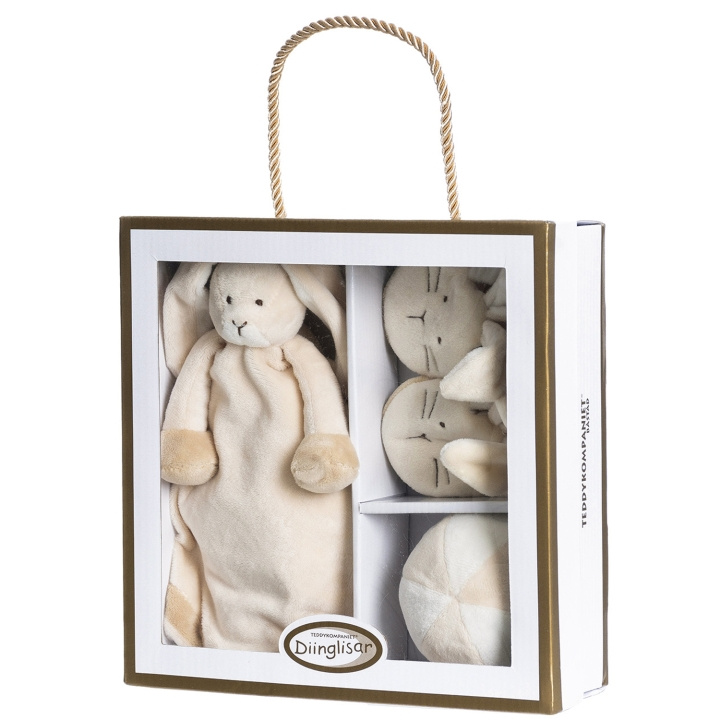 Teddykompaniet Diinglisar, giftbox, kanin in de groep SPEELGOED, KINDER- & BABYPRODUCTEN / Kindertextiel / Knuffeldoeken bij TP E-commerce Nordic AB (C18409)