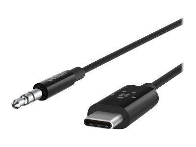 Belkin Usb-C till 3,5mm, 90cm in de groep SMARTPHONE & TABLETS / Opladers & Kabels / Kabels / Kabels Type C bij TP E-commerce Nordic AB (C18880)