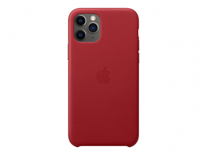 Apple Iphone 11 Pro Leather Case Red in de groep SMARTPHONE & TABLETS / Mobielbescherming / Apple / Make-up spiegel / Verzinnen bij TP E-commerce Nordic AB (C20944)