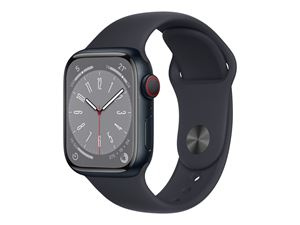 Apple Watch Ser 8 GPS+Cell 41mm Midnight Alu Case Midnight Sport B in de groep SPORT, VRIJE TIJD & HOBBY / Smartwatch & Activiteitsmeters / Smartwatches bij TP E-commerce Nordic AB (C21353)