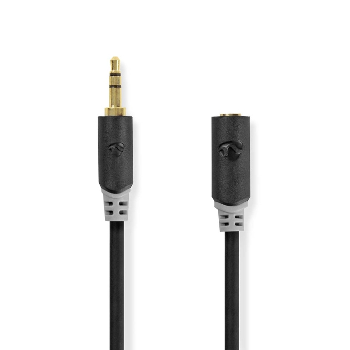 Nedis Stereo-Audiokabel | 3,5 mm Male | 3,5 mm Female | Verguld | 1.00 m | Rond | Antraciet | Doos in de groep HOME ELECTRONICS / Audio & Beeld / Luidsprekers & accessoires / Accessoires bij TP E-commerce Nordic AB (C23673)