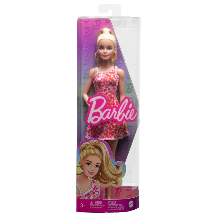 Barbie Fashionista Doll - Pink Floral Dress in de groep SPEELGOED, KINDER- & BABYPRODUCTEN / Speelgoed / Docks & Accessoires bij TP E-commerce Nordic AB (C25309)