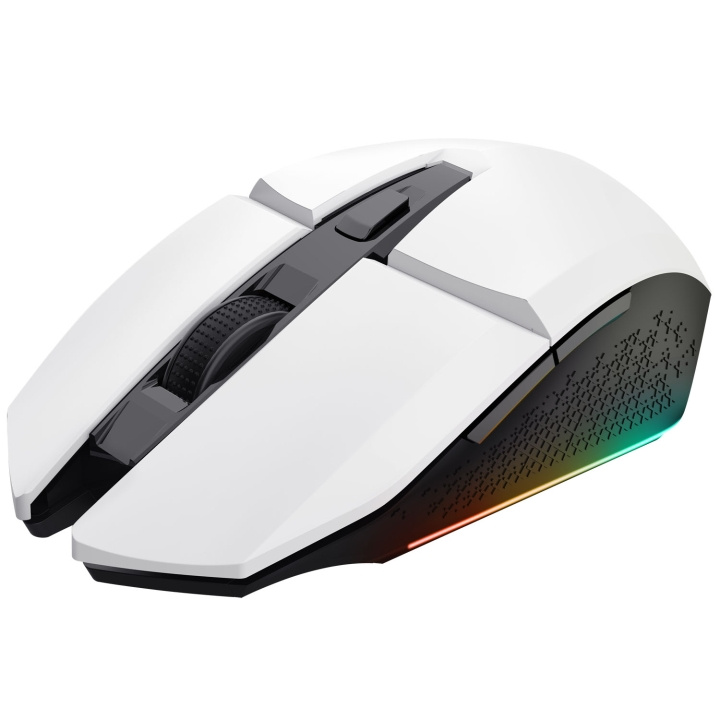 Trust GXT 110W Felox Illuminated Wireless Gaming mouse Vit in de groep COMPUTERS & RANDAPPARATUUR / Muizen en toetsenborden / Muizen / Gaming bij TP E-commerce Nordic AB (C25454)