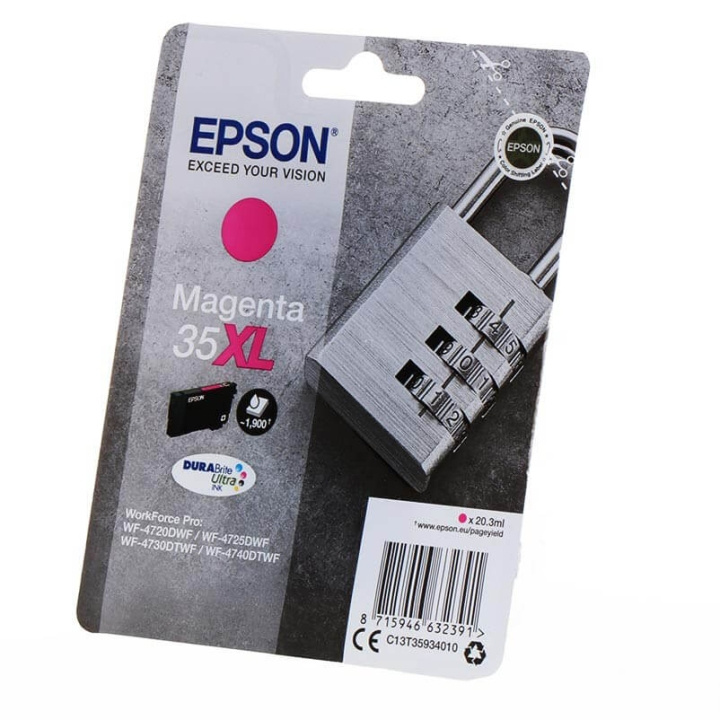 Ink C13T35934010 35XL Magenta, Padlock in de groep COMPUTERS & RANDAPPARATUUR / Printers & Accessoires / Inkt & Toner / Inktpatronen / Epson bij TP E-commerce Nordic AB (C26839)